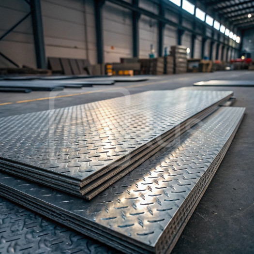 Лист алюминиевый рифленый дуэт 1,6х1200 мм АМг6 ТУ 1-801-20-2008