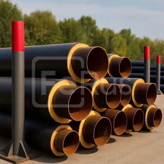 Труба стальная бесшовная в ППУ-изоляции 820х9 мм 09Г2С ГОСТ 30732-2006